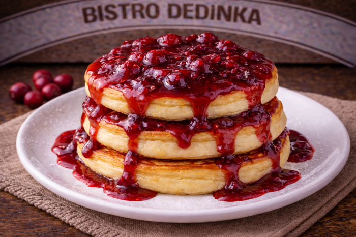 Lievance s brusnicovou omáčkou