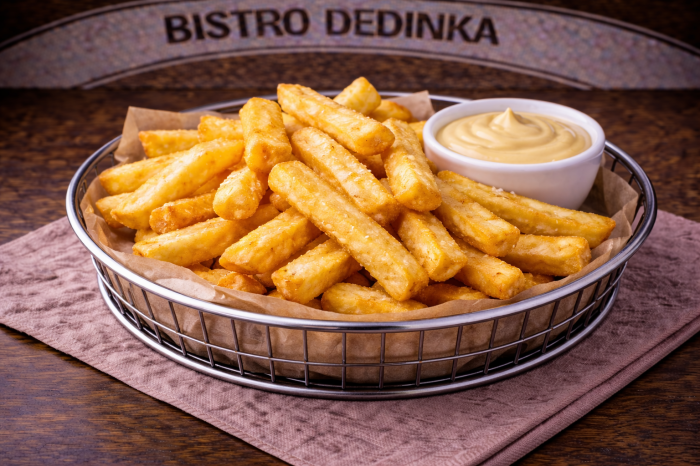 Belgické hranolky so šupkou + omáčka