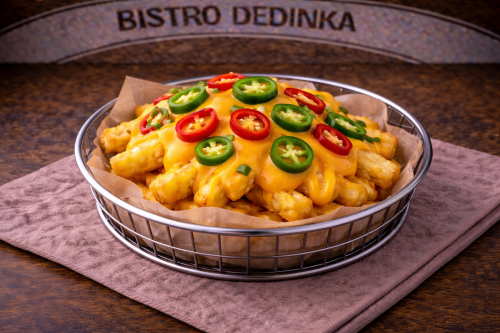 Chrumkavé hranolky s cheddarom a jalapeňos