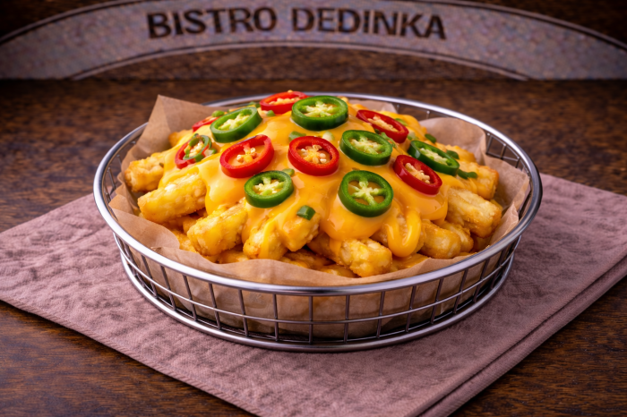 Chrumkavé hranolky s cheddarom a jalapeňos