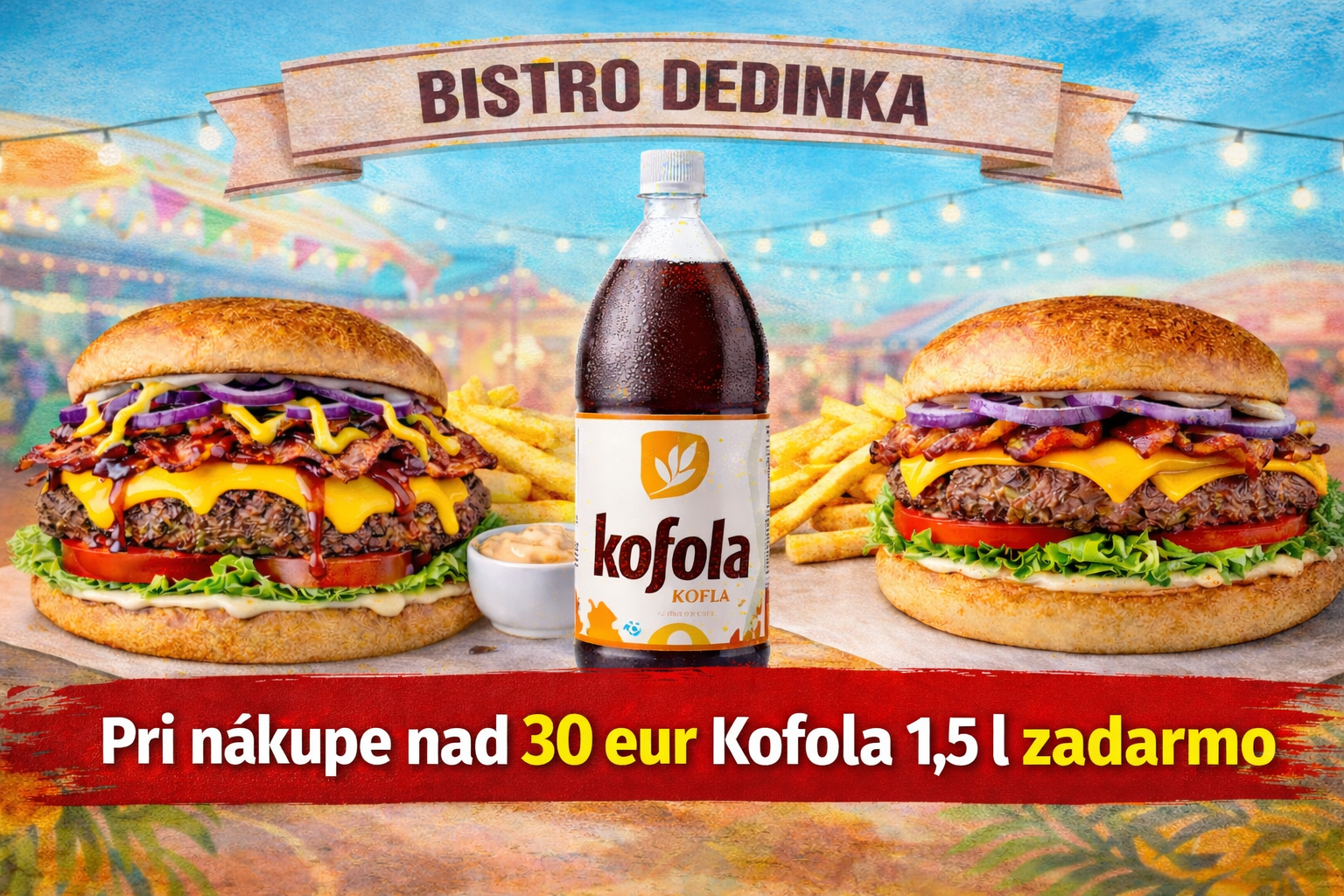 Nápoj 1,5l zadarmo